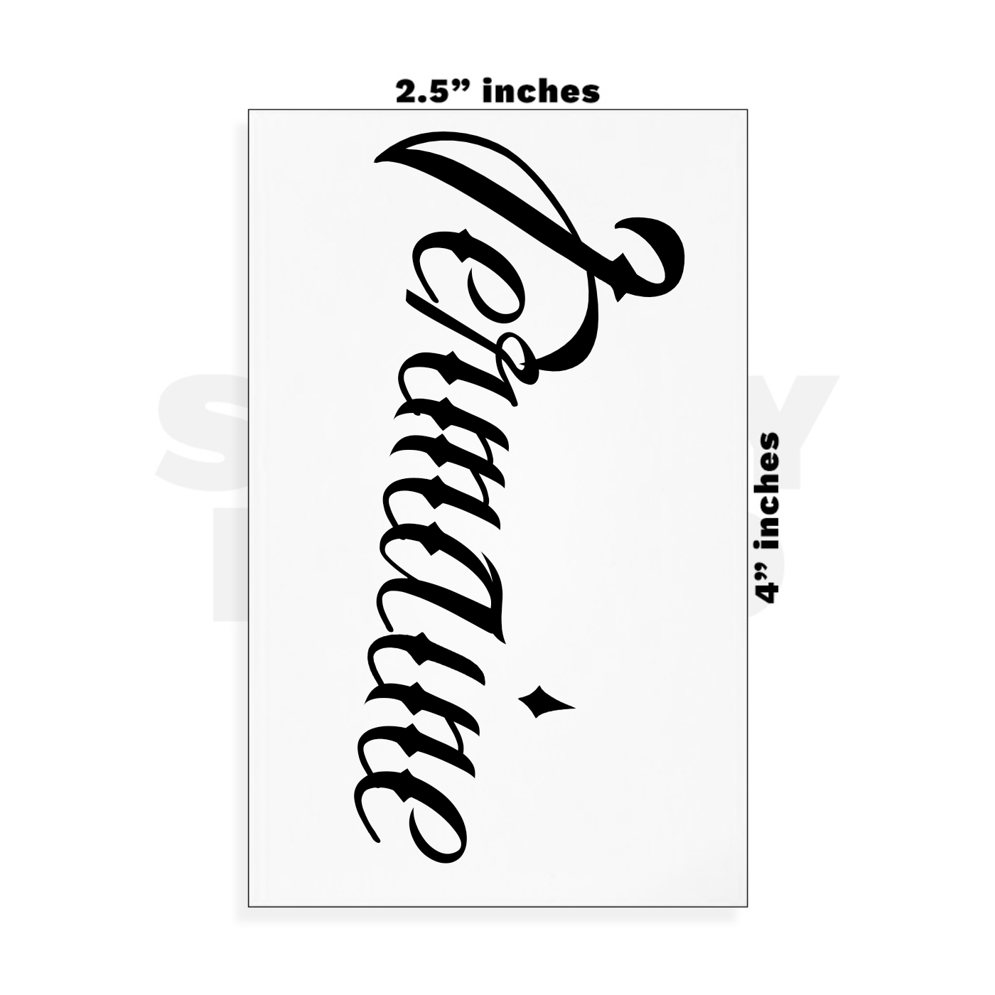 Custom Small - 2.5in x 4in