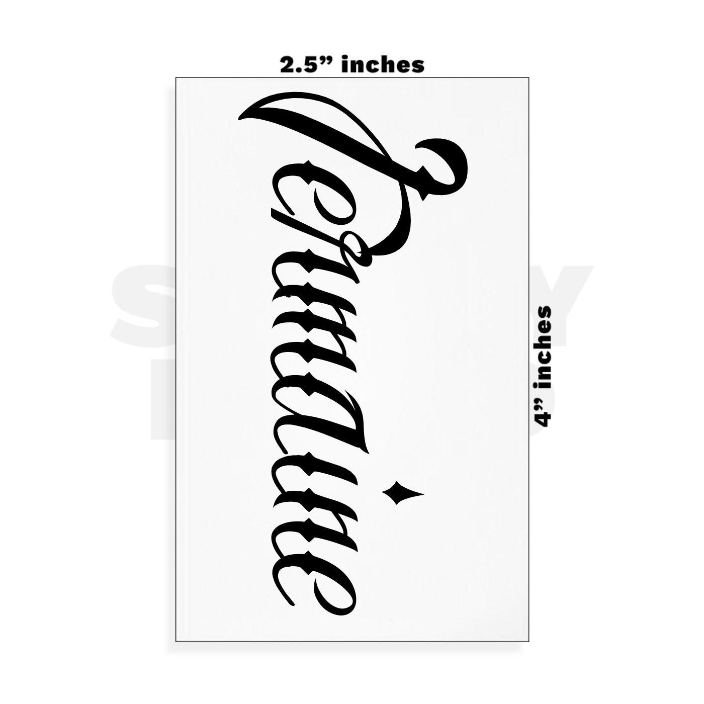 Custom Small - 2.5in x 4in