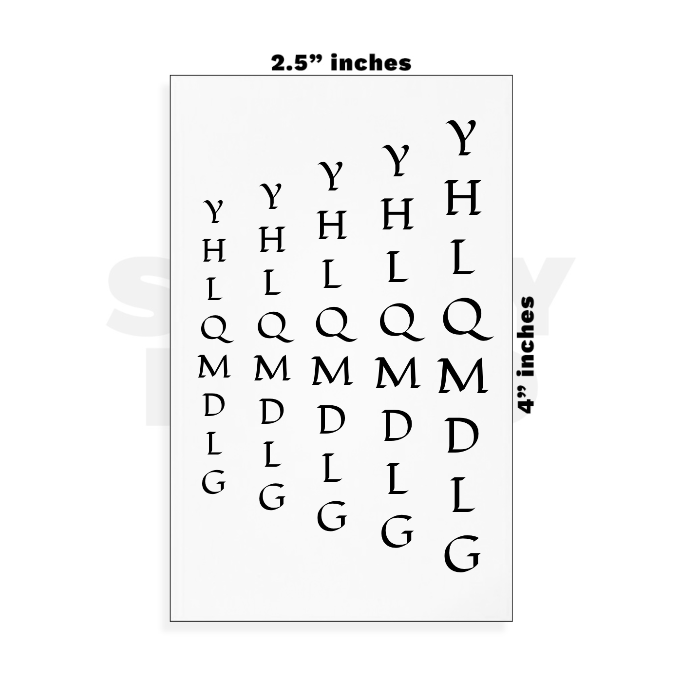 Custom Small - 2.5in x 4in