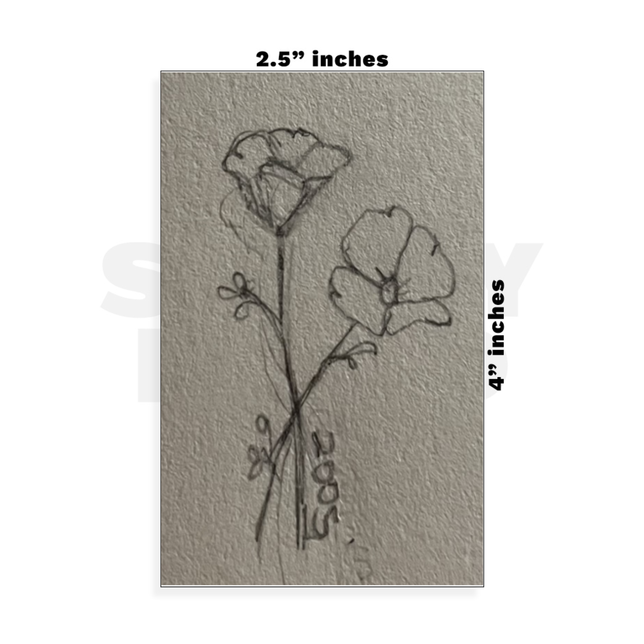 Custom Small - 2.5in x 4in