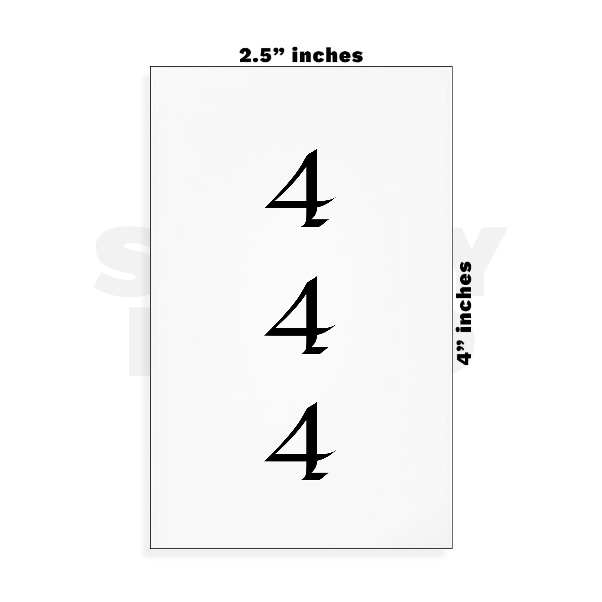 Custom Small - 2.5in x 4in