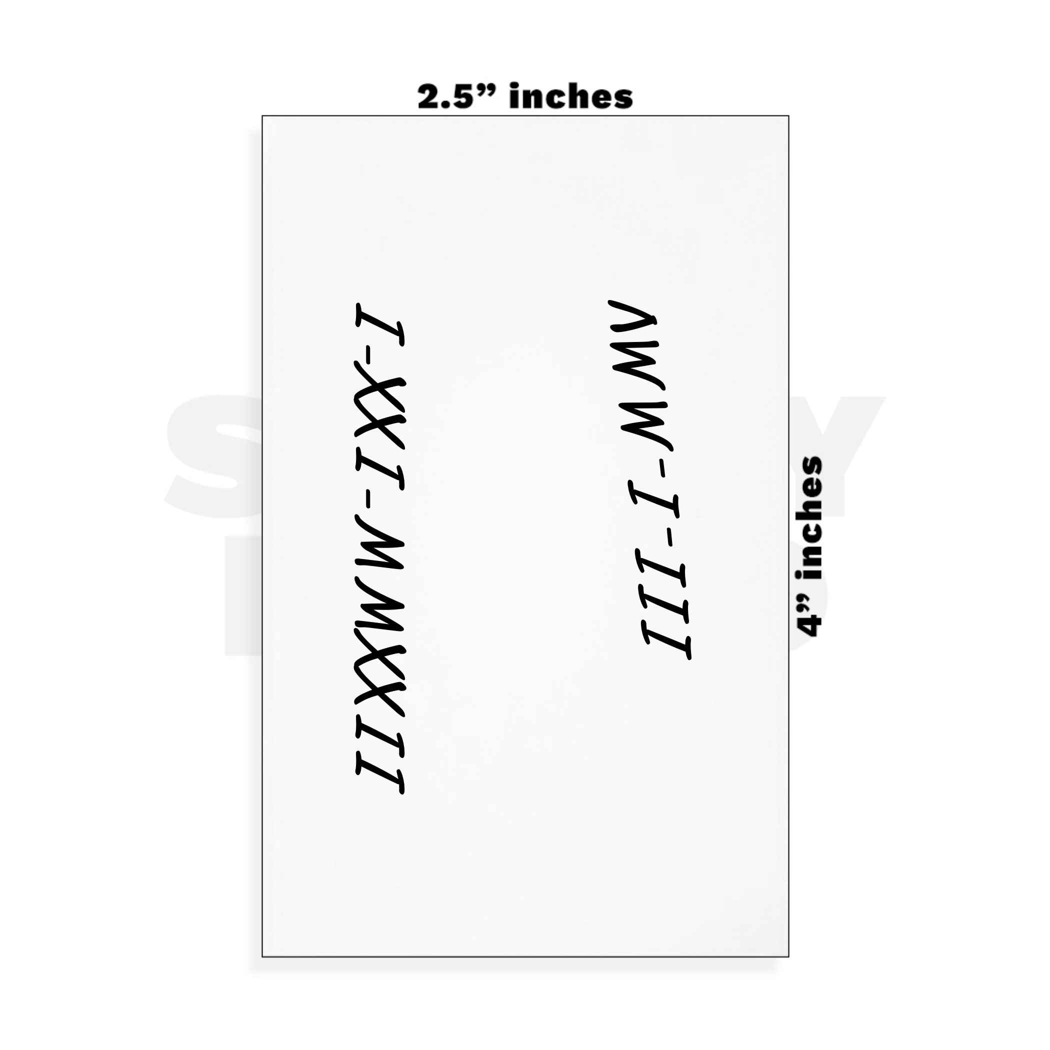 Custom Small - 2.5in x 4in