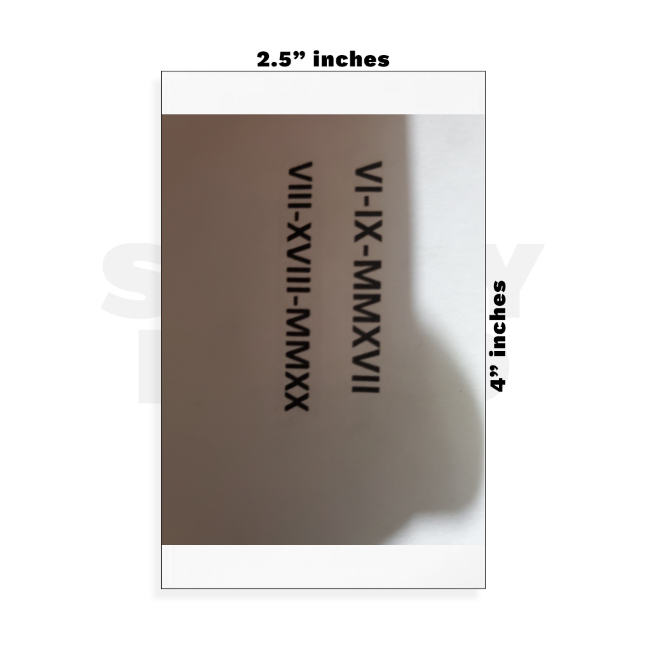 Custom Small - 2.5in x 4in