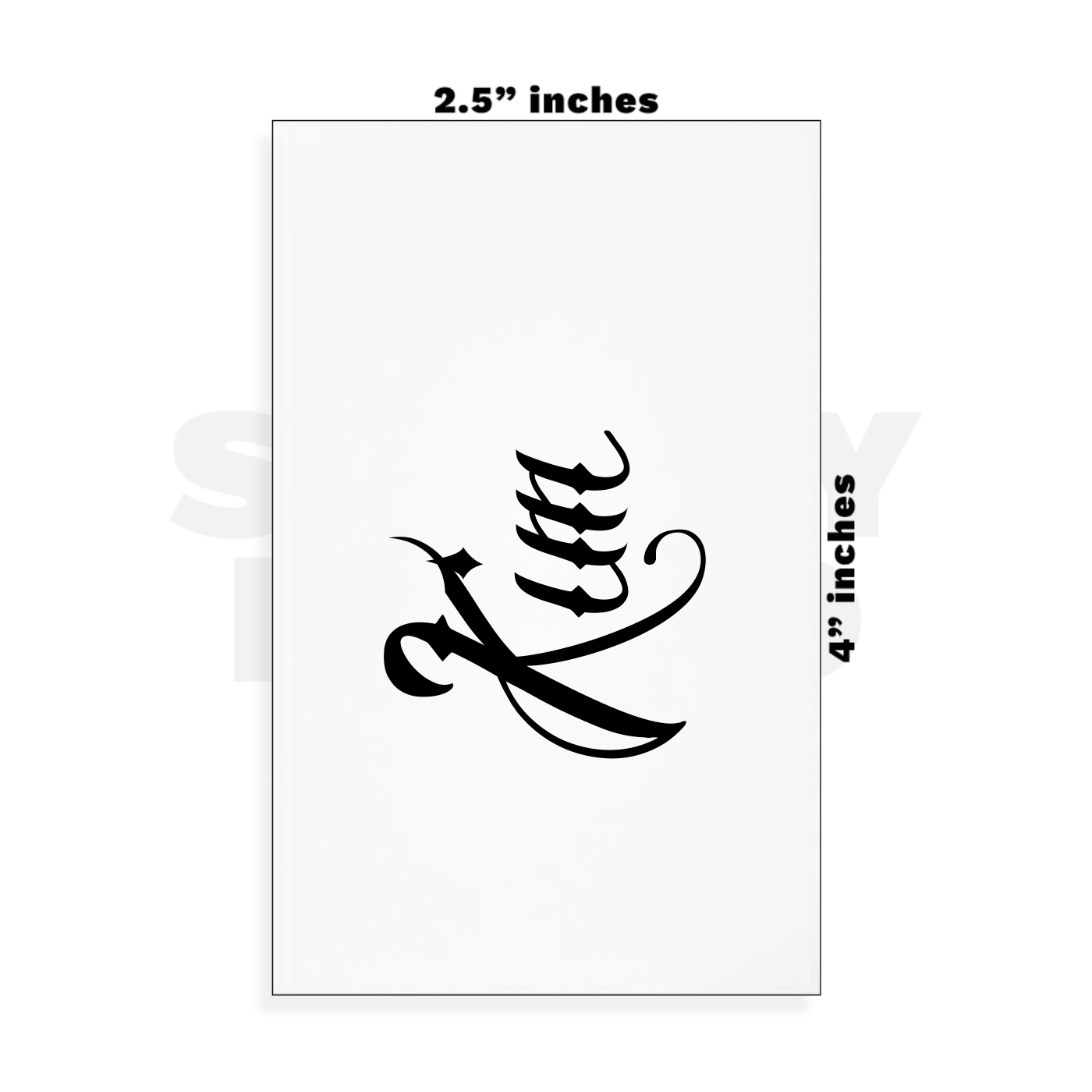 Custom Small - 2.5in x 4in