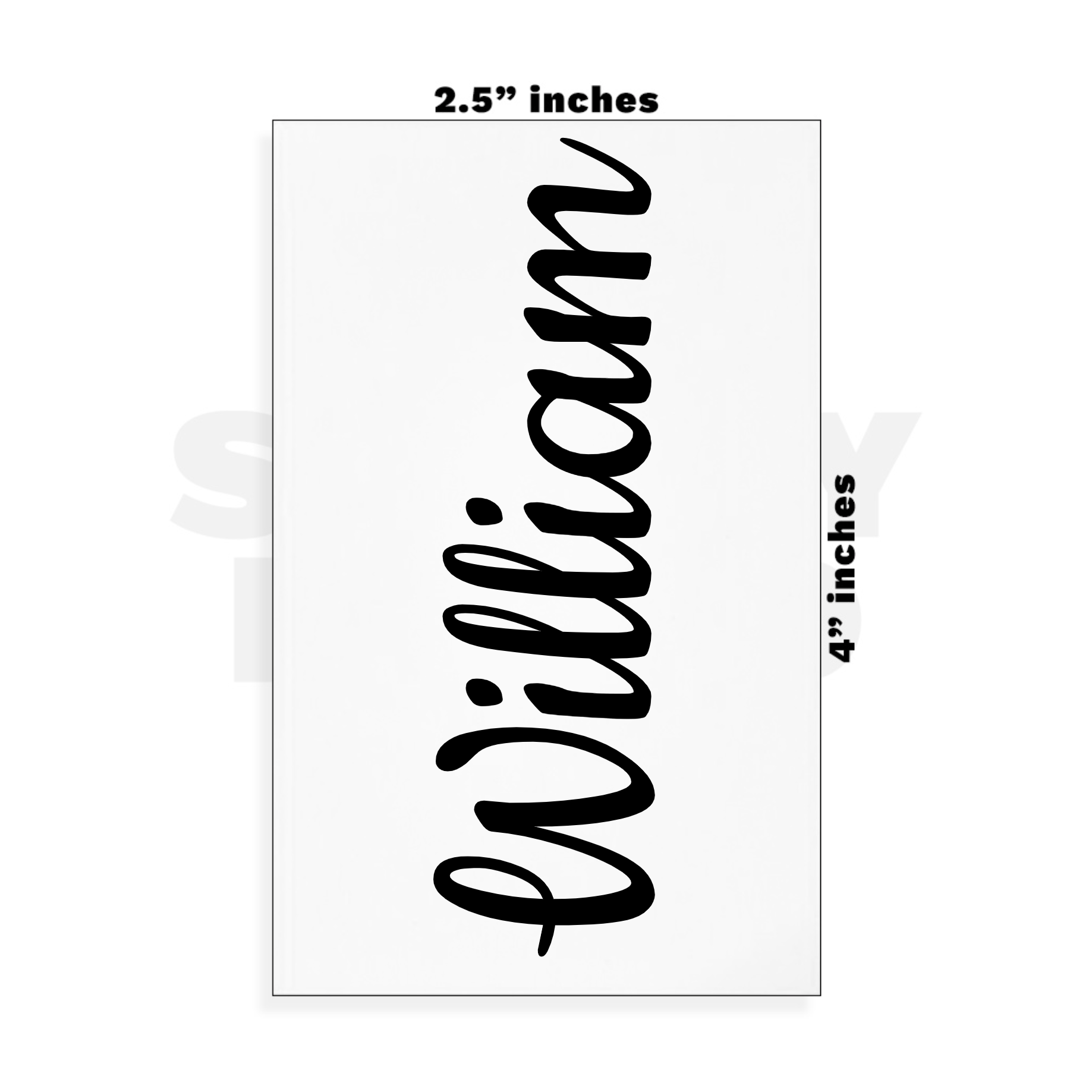 Custom Small - 2.5in x 4in