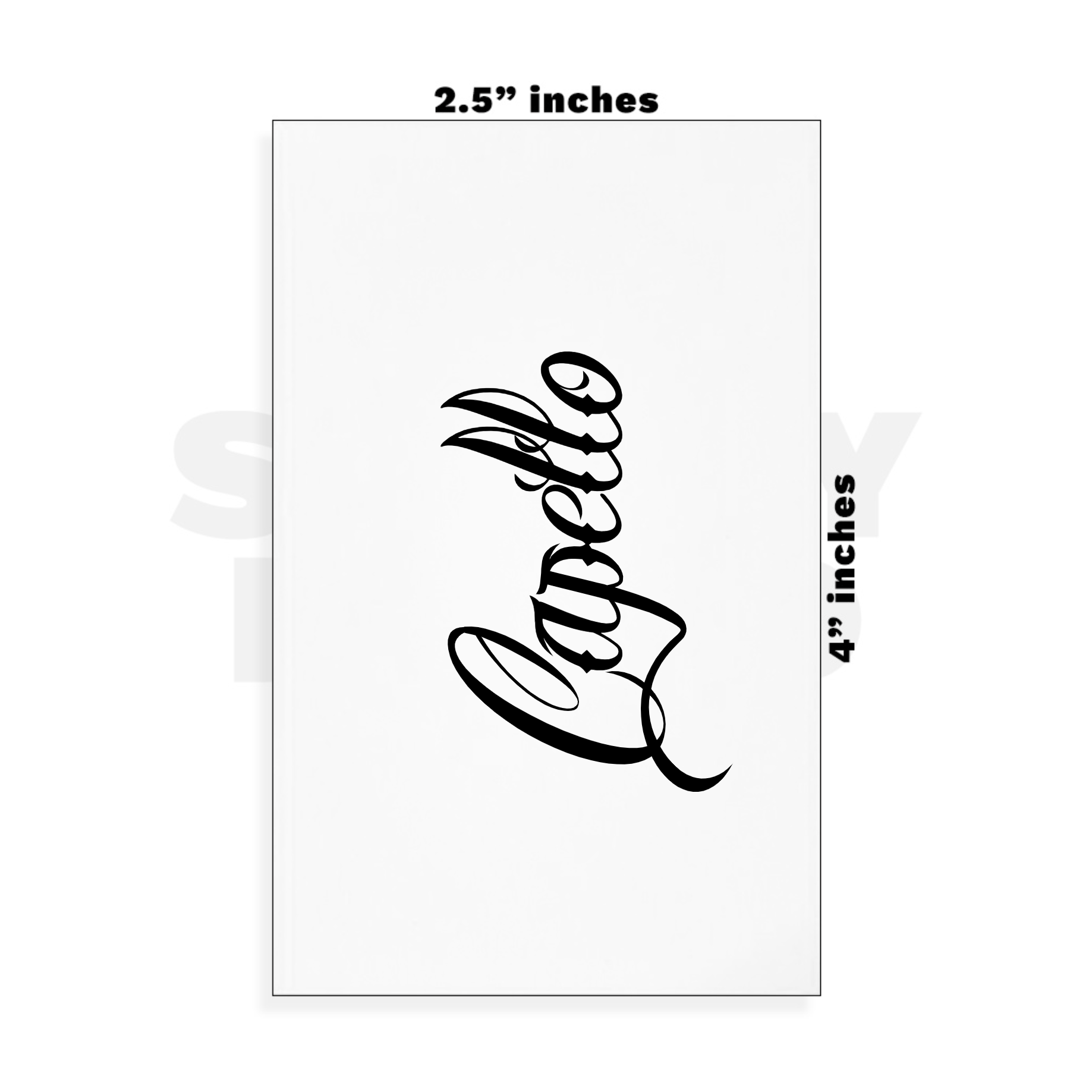Custom Small - 2.5in x 4in