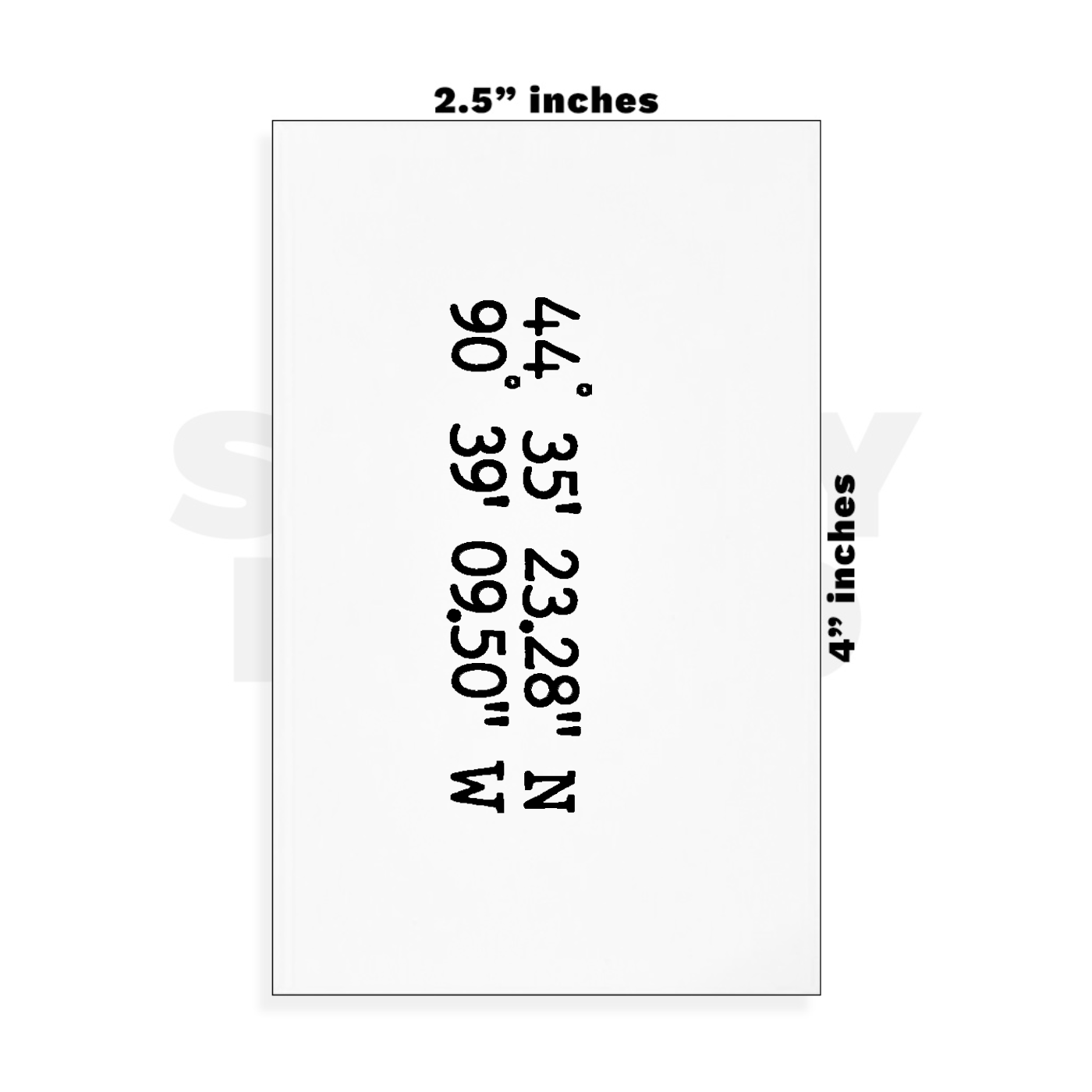 Custom Small - 2.5in x 4in