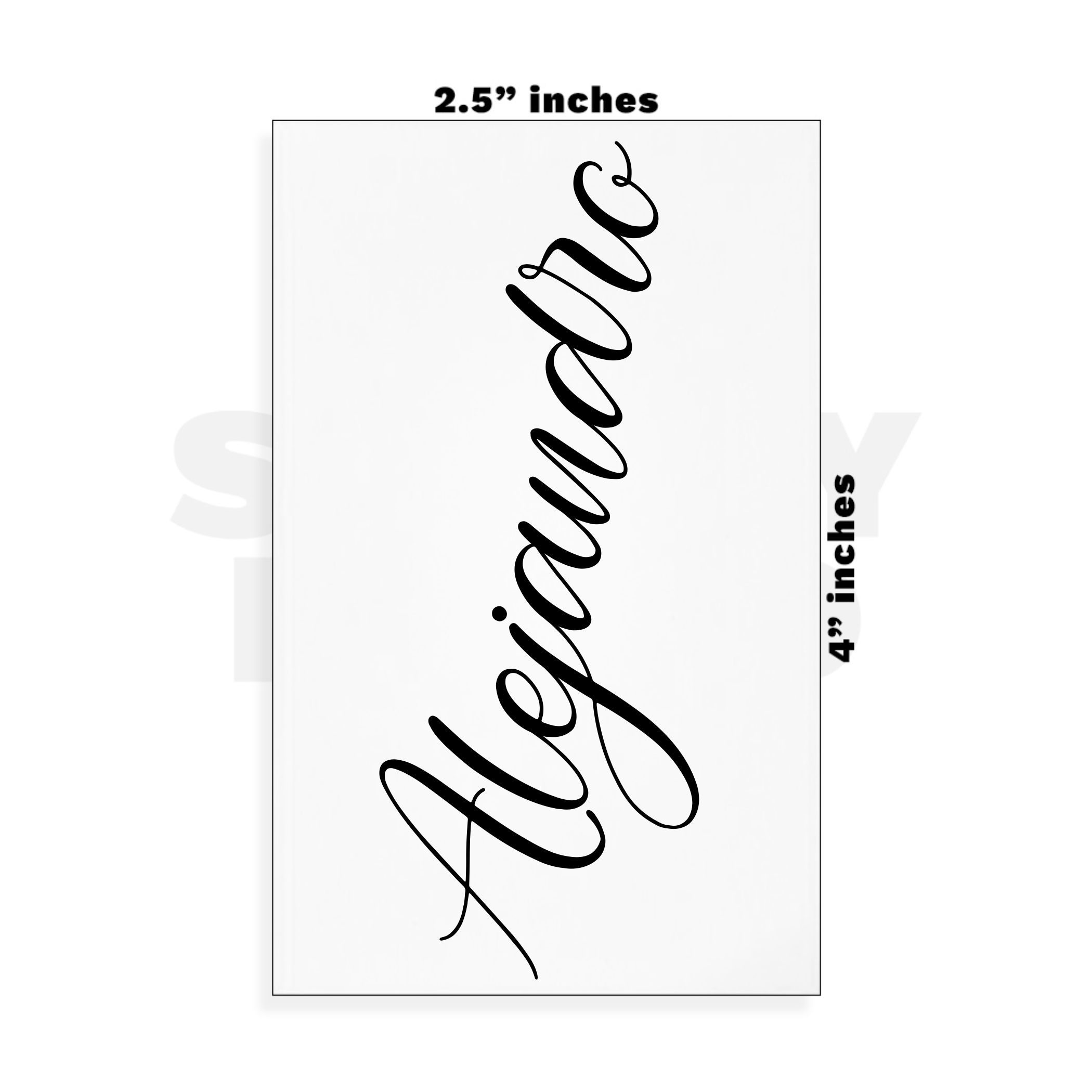 Custom Small - 2.5in x 4in