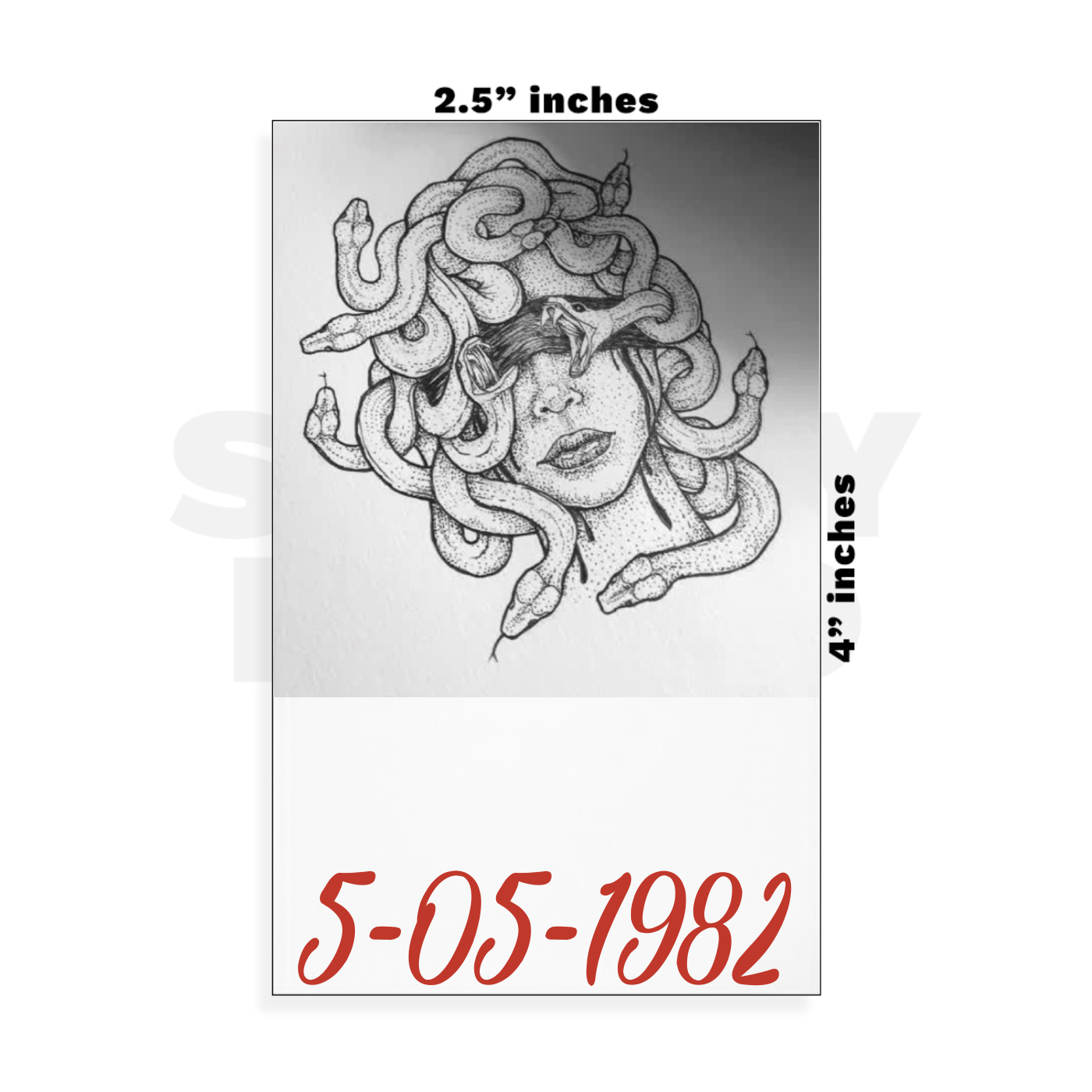 Custom Small - 2.5in x 4in