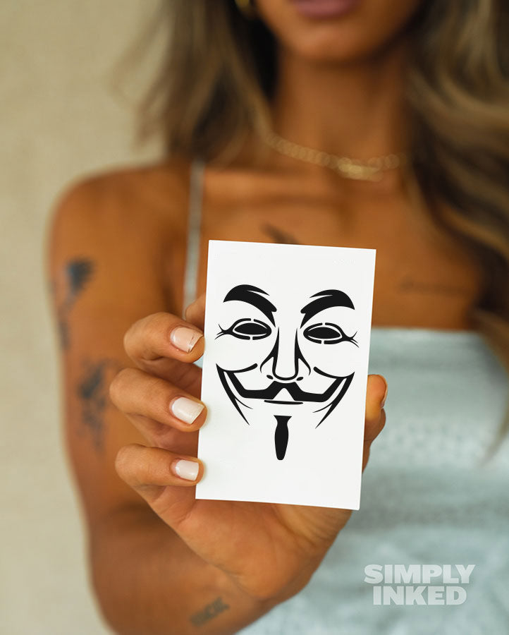 Anonymous Mask Tattoo