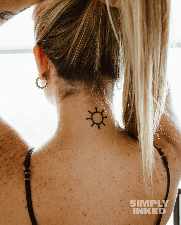 Minimal Sun Tattoo