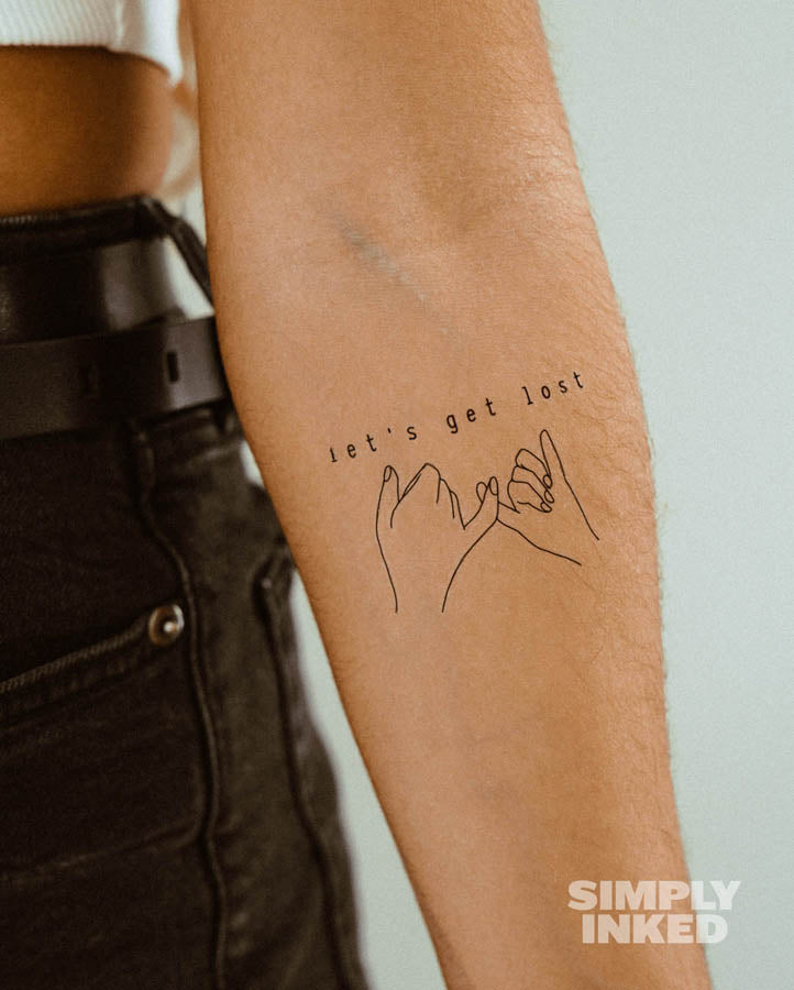 Let's get lost together Tattoo - Semi permanent