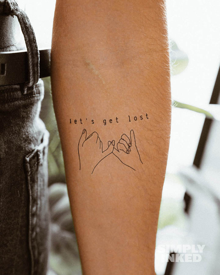 Let's get lost together Tattoo - Semi permanent