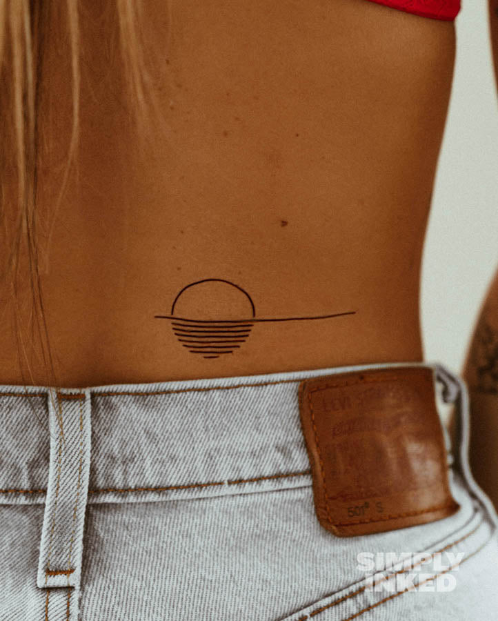Minimal Sunset Tattoo