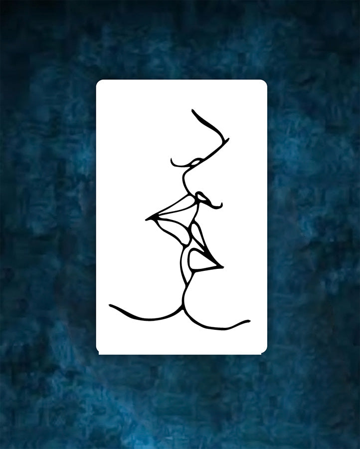 NEW Kissing Faces Tattoo