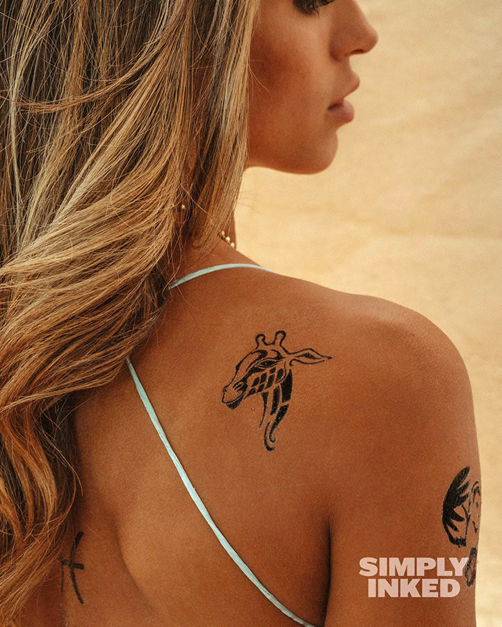 Tribal Giraffe Tattoo