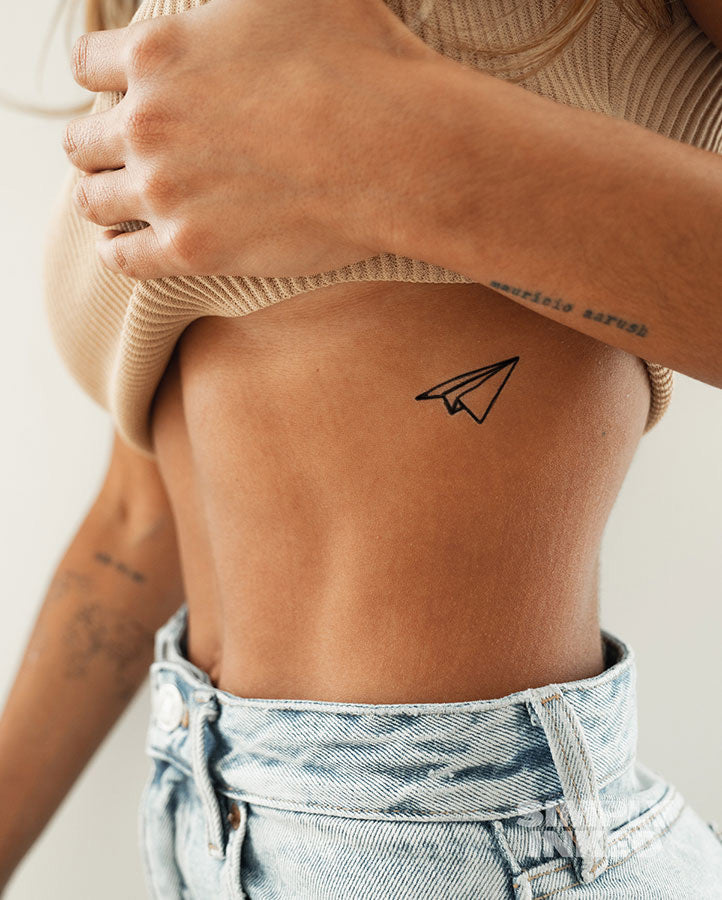 Paper Airplane Tattoo - Semi Permanent