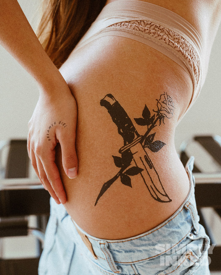 NEW Rose and Dagger Tattoo