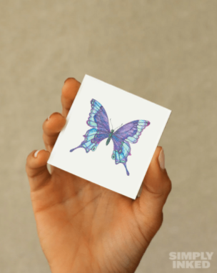 Glitter Shades of Blue Butterfly