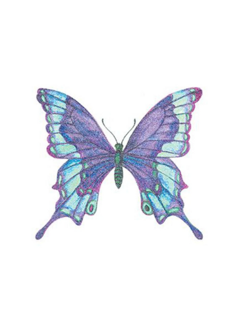 Glitter Shades of Blue Butterfly