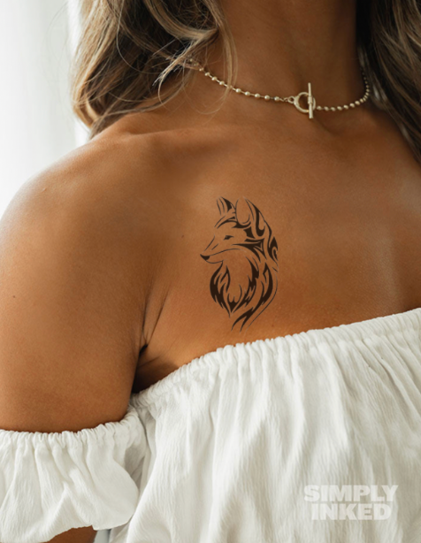 Wolf Lining Tattoo - Semi Permanent
