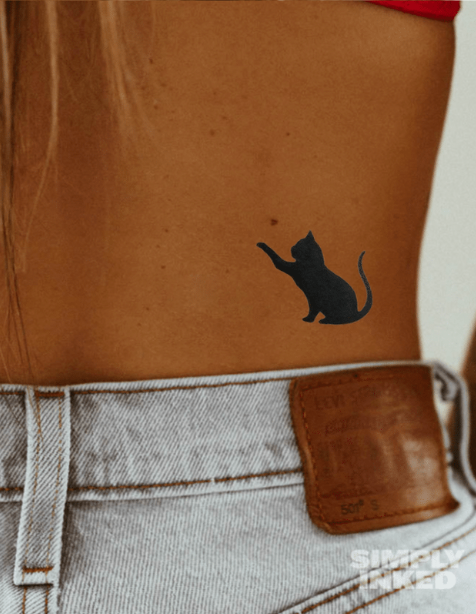Reaching Cat Tattoo