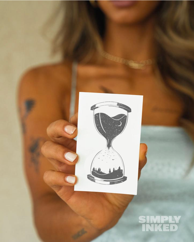 Hour Glass Tattoo - Semi Permanent