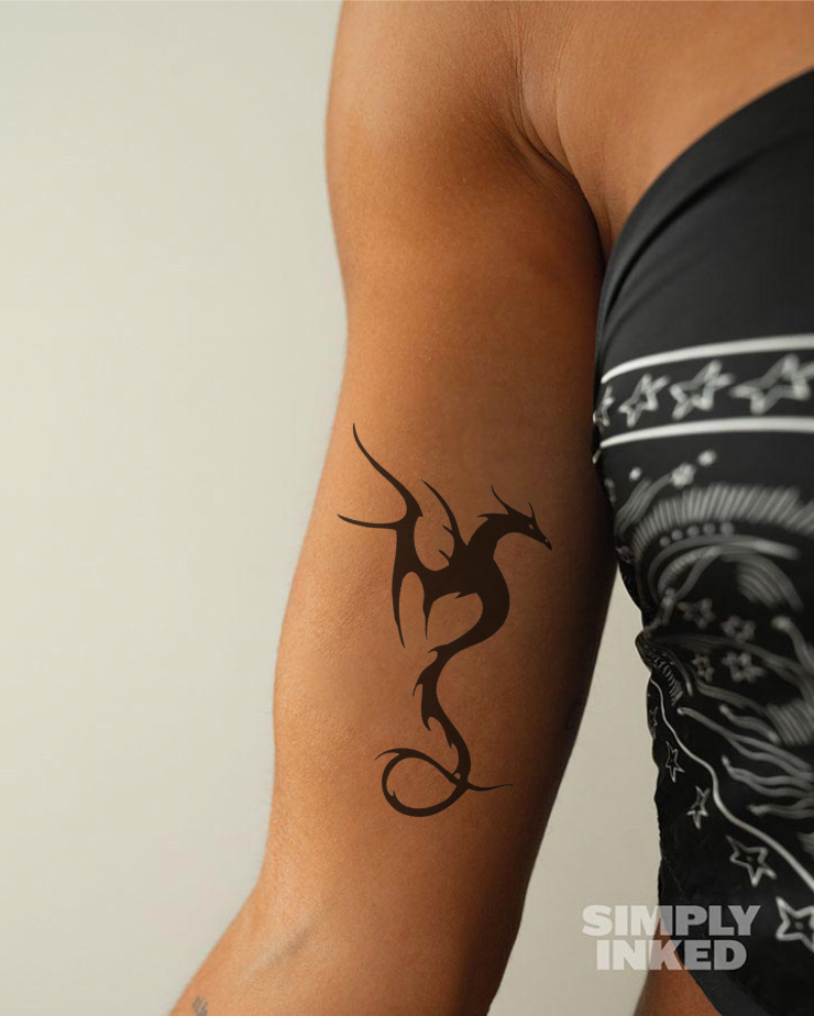 Fiery Dragon Tattoo - Semi Permanent