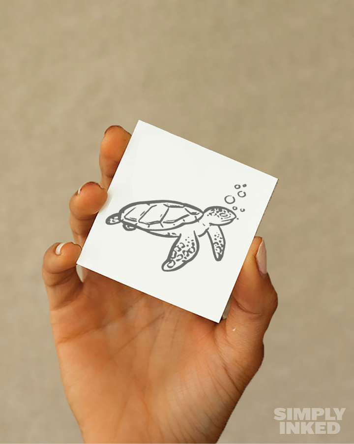 NEW Sea Turtle Tattoo - Semi Permanent