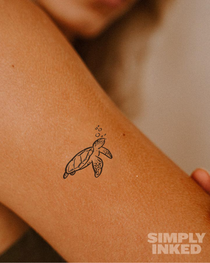 simple sea turtle tattoo
