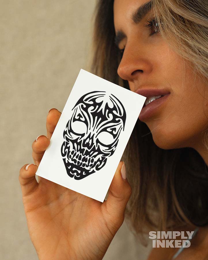 NEW Tribal Skull Tattoo