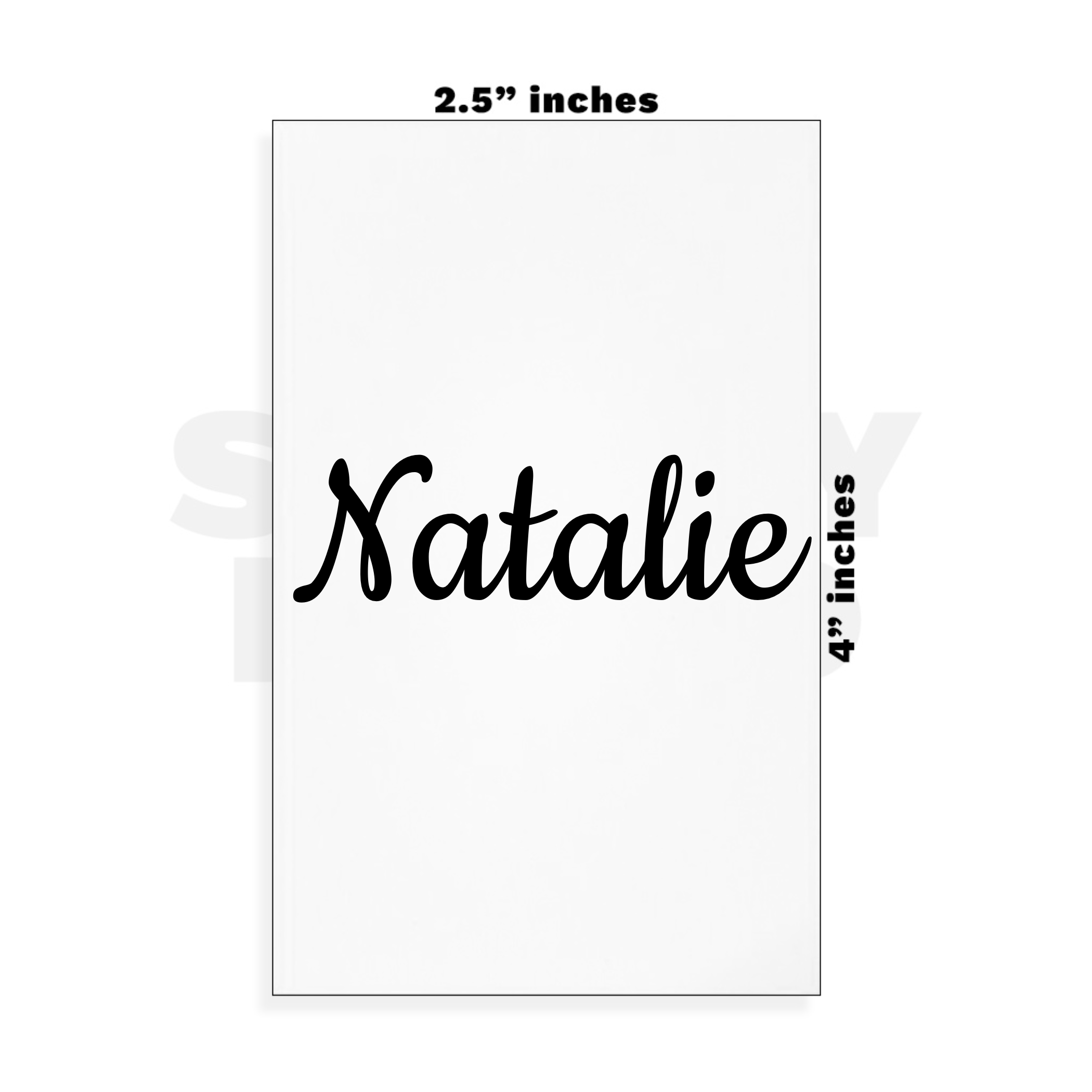 Custom Small - 2.5in x 4in