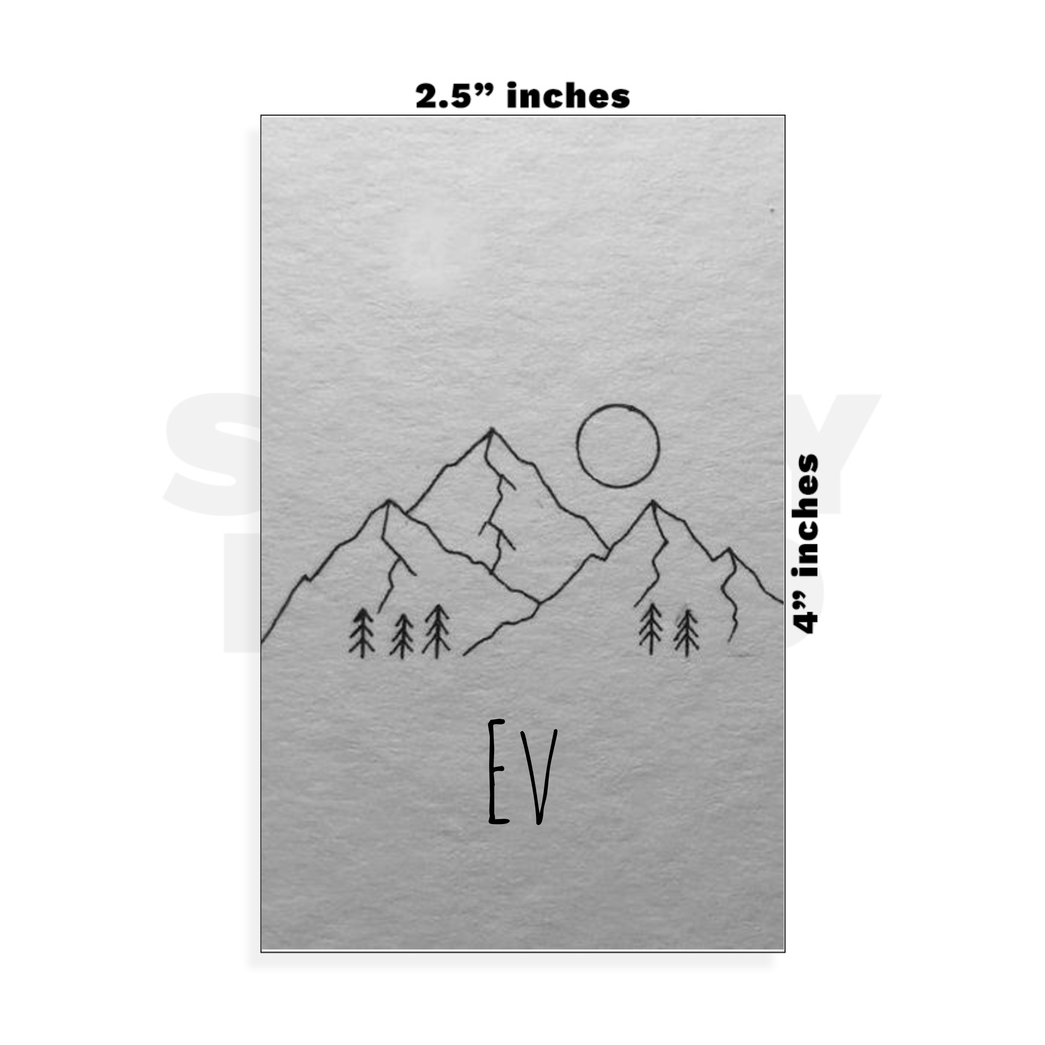 Custom Small - 2.5in x 4in