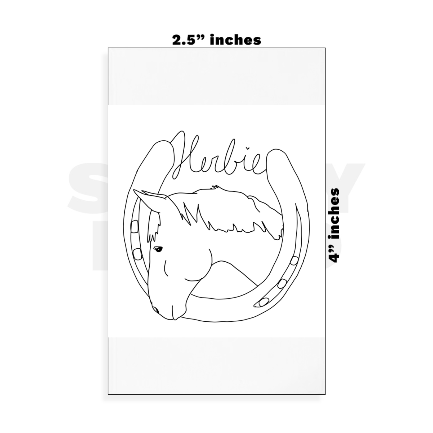 Custom Small - 2.5in x 4in