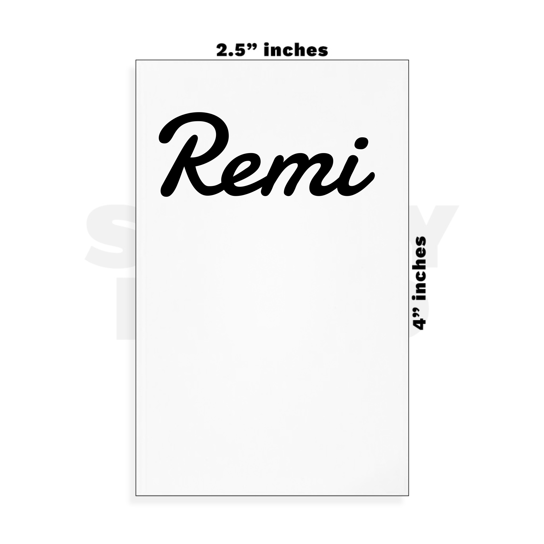 Custom Small - 2.5in x 4in