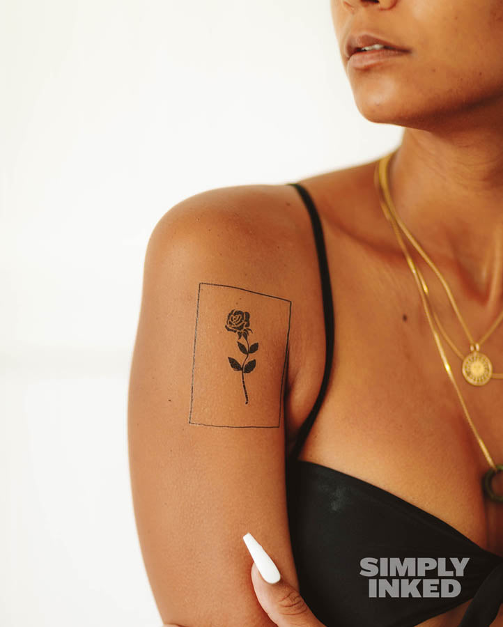 Rose Frame Tattoo - Semi Permanent