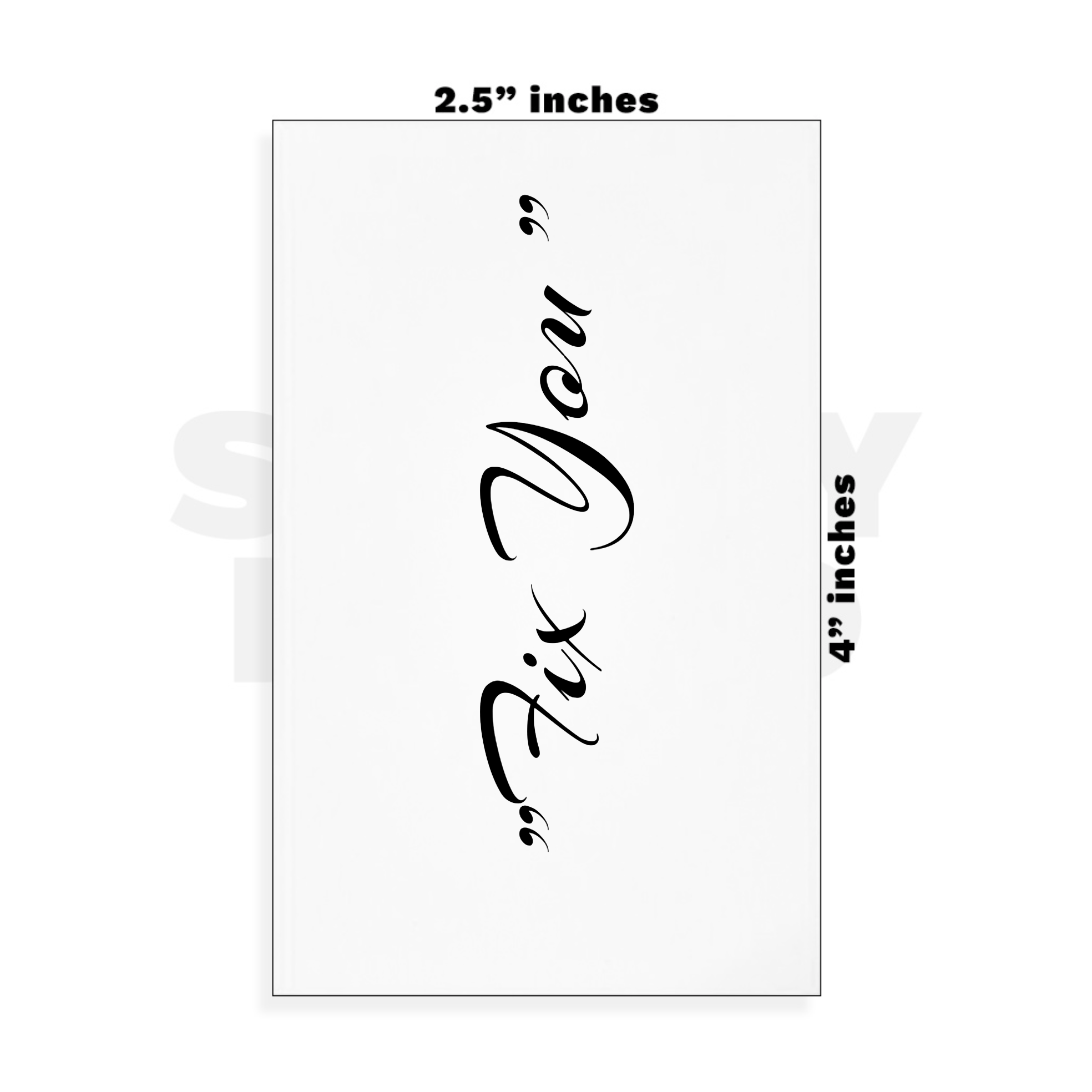Custom Small - 2.5in x 4in