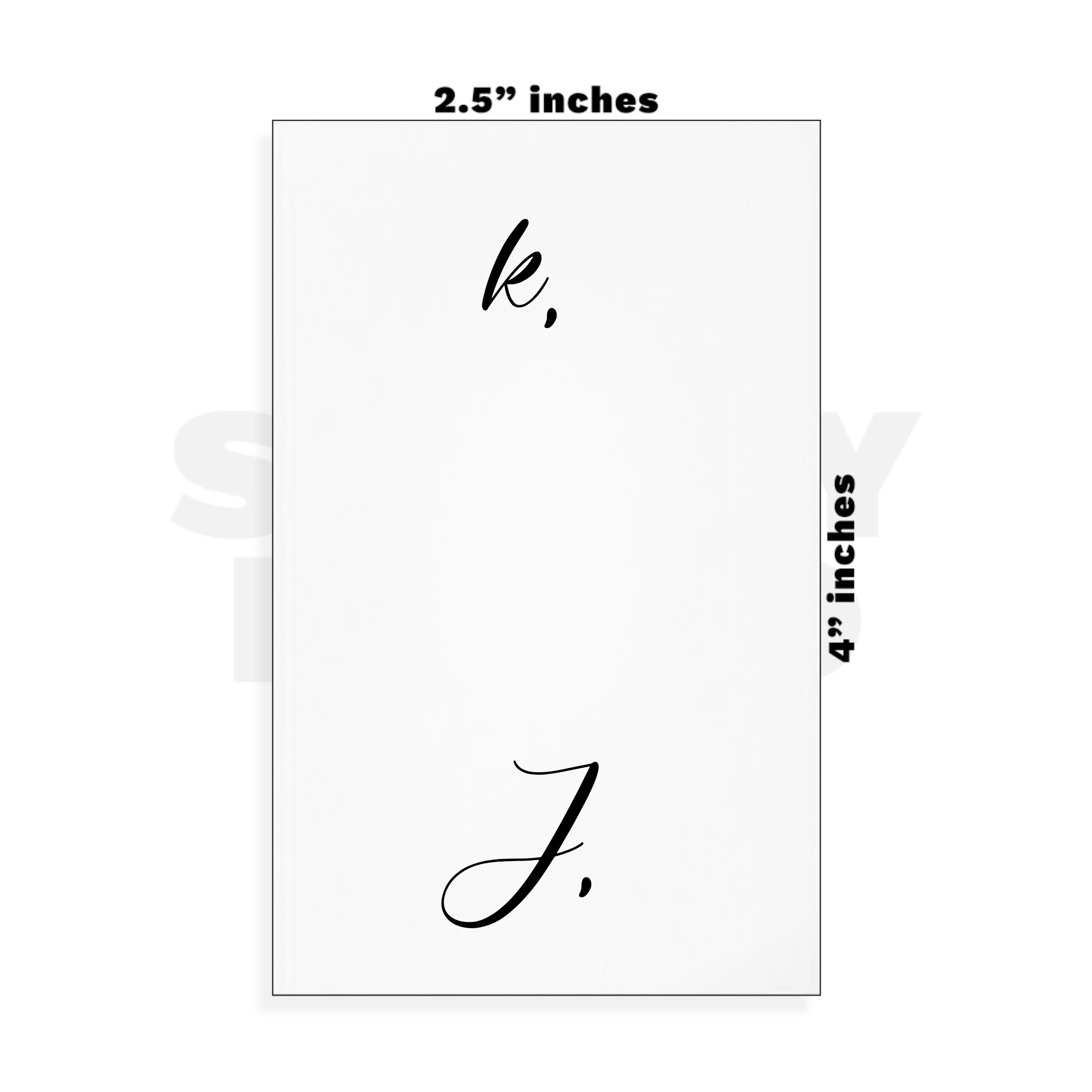 Custom Small - 2.5in x 4in