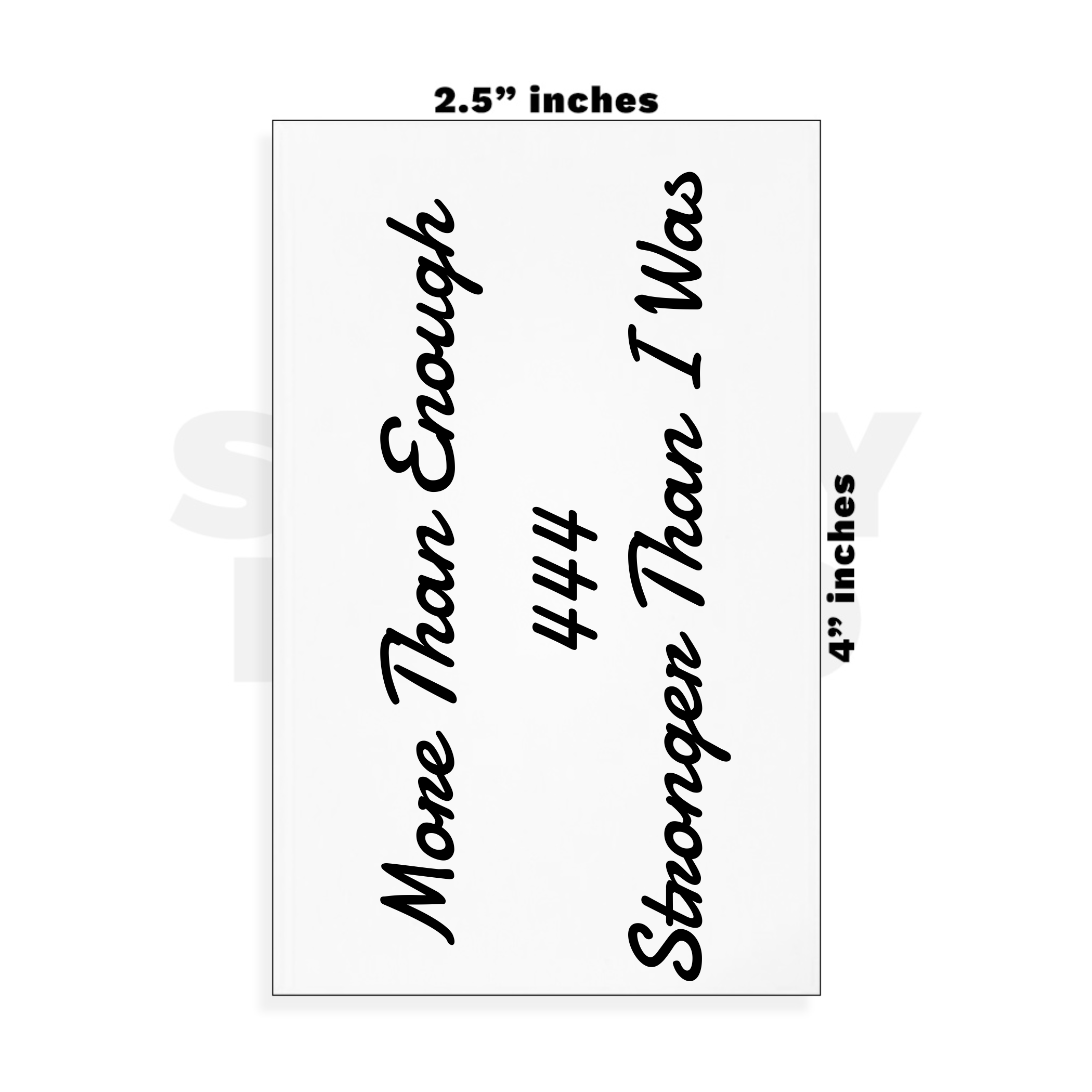 Custom Small - 2.5in x 4in