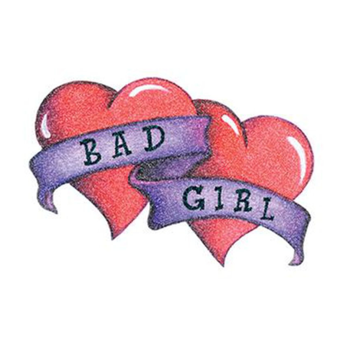 bad girl - glitter temporary tattoos