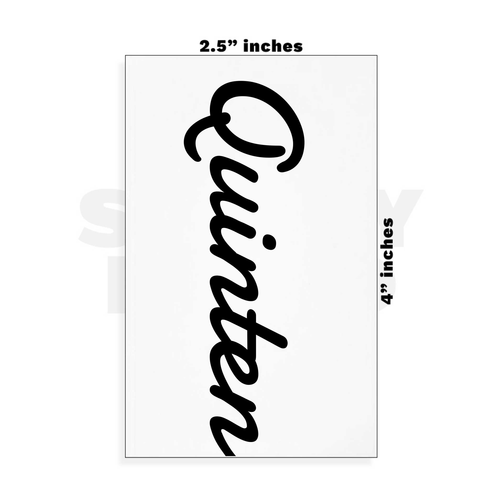 Custom Small - 2.5in x 4in