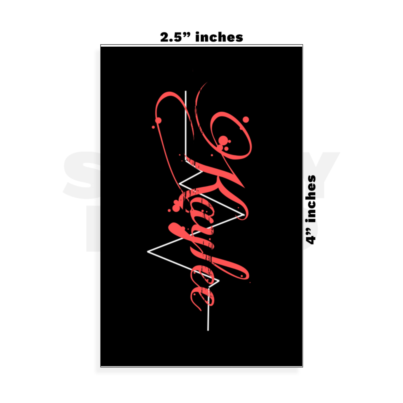 Custom Small - 2.5in x 4in