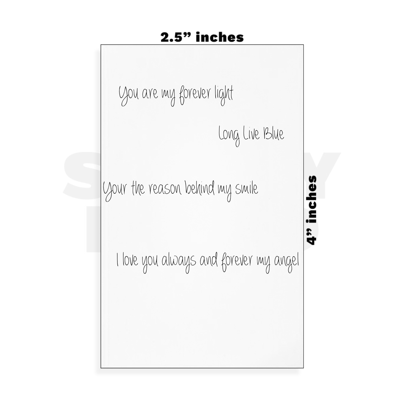 Custom Small - 2.5in x 4in