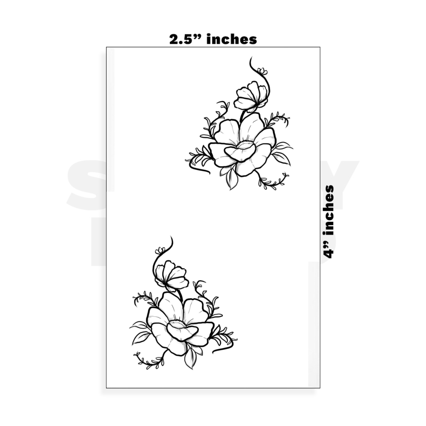 Custom Small - 2.5in x 4in