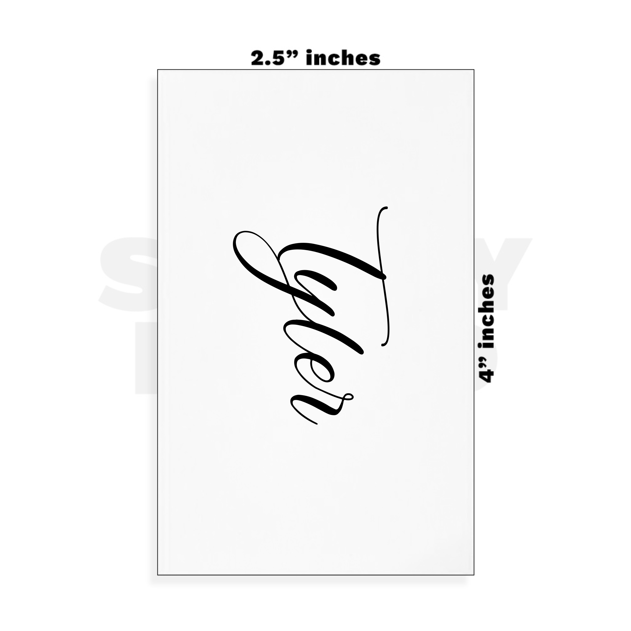 Custom Small - 2.5in x 4in