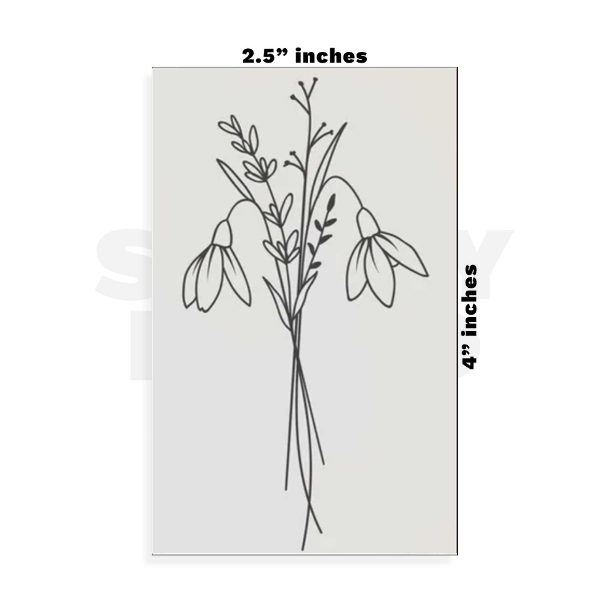 Custom Small - 2.5in x 4in