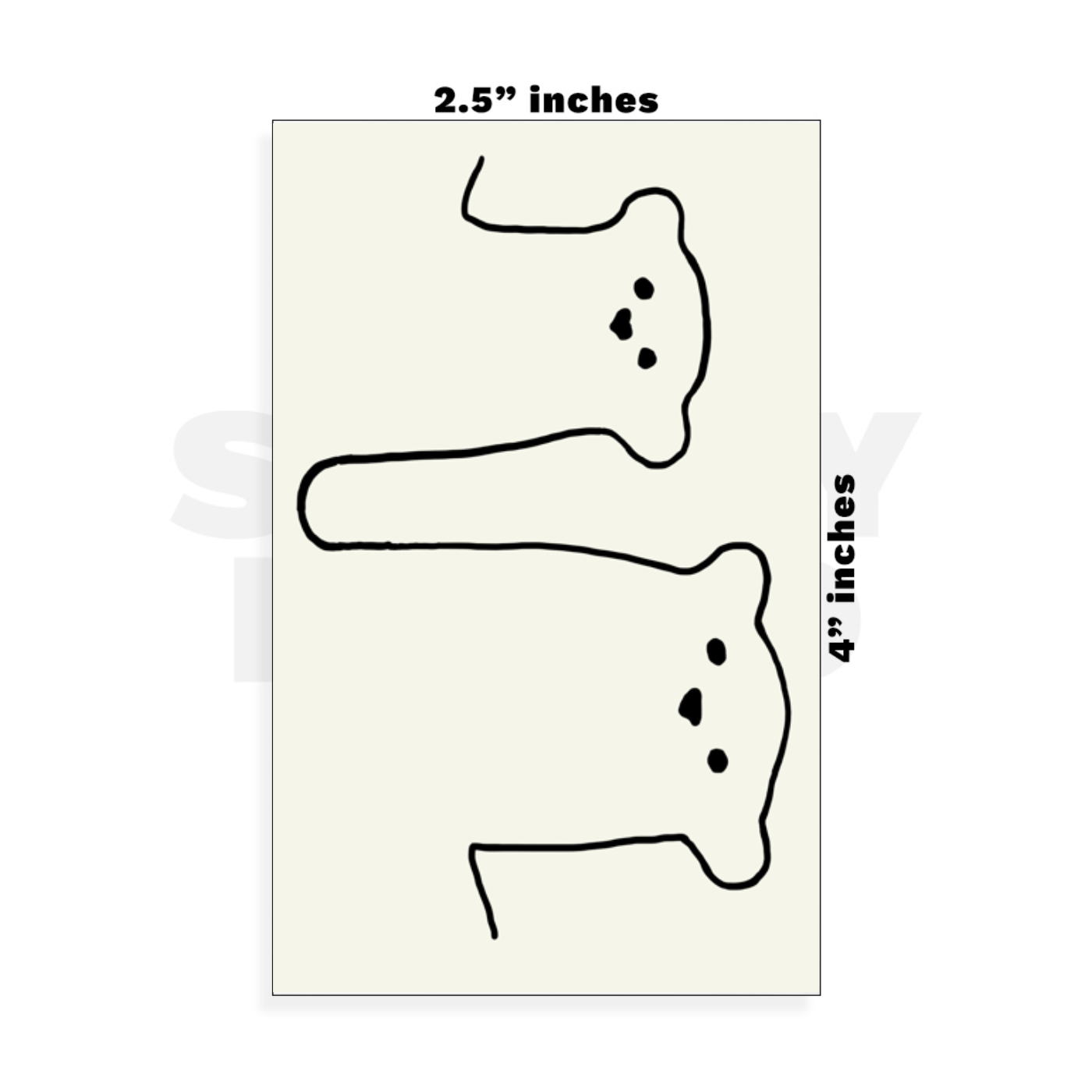 Custom Small - 2.5in x 4in