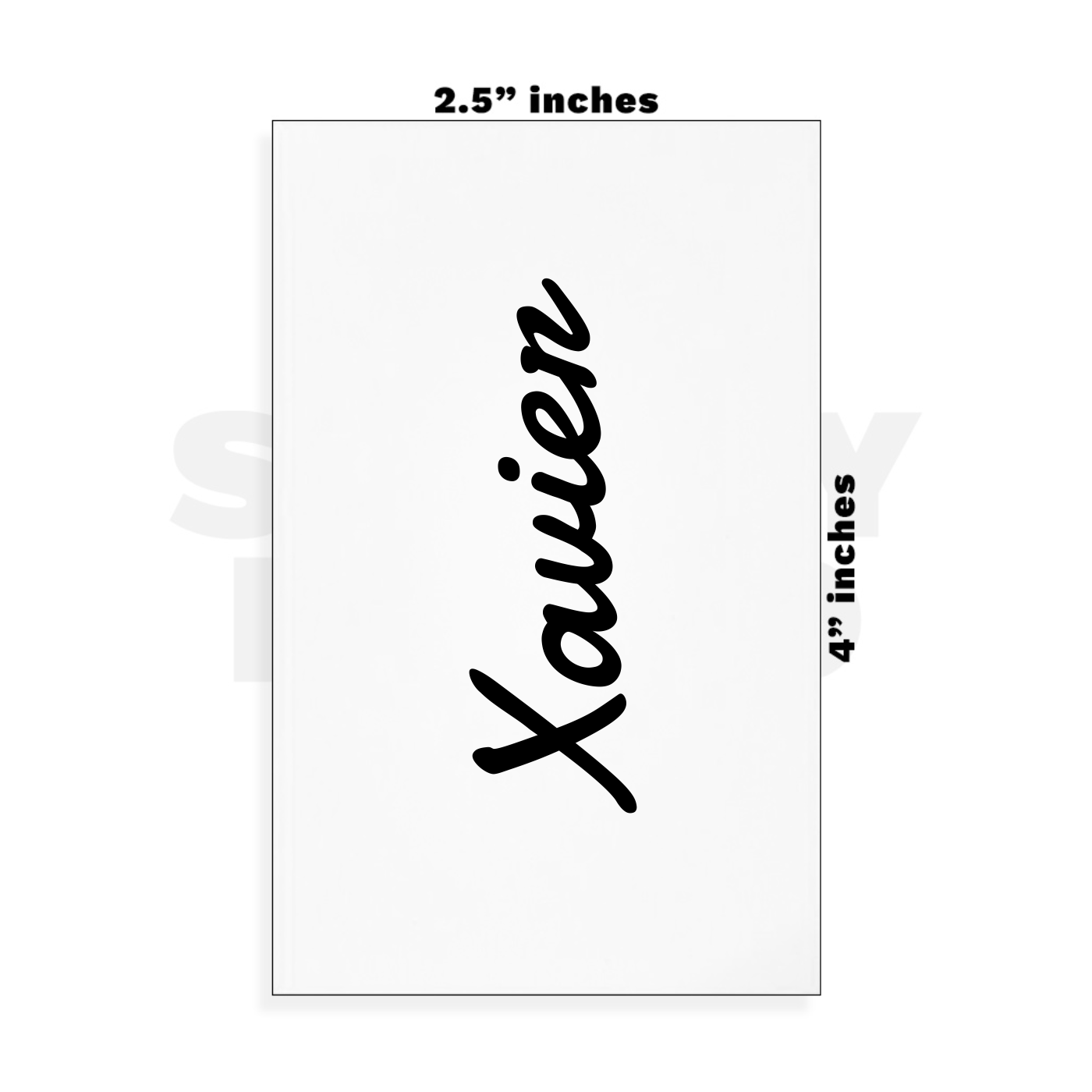 Custom Small - 2.5in x 4in