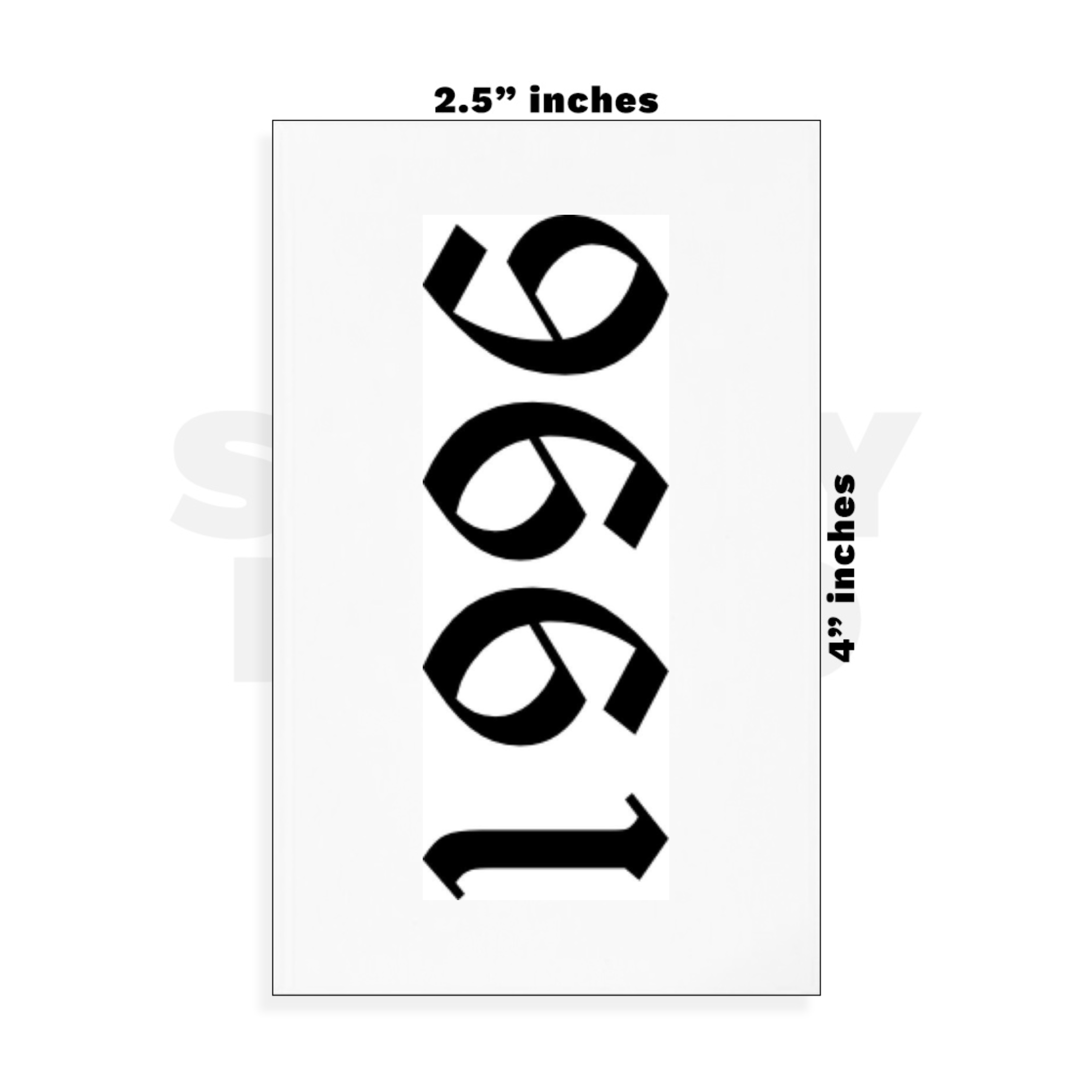 Custom Small - 2.5in x 4in