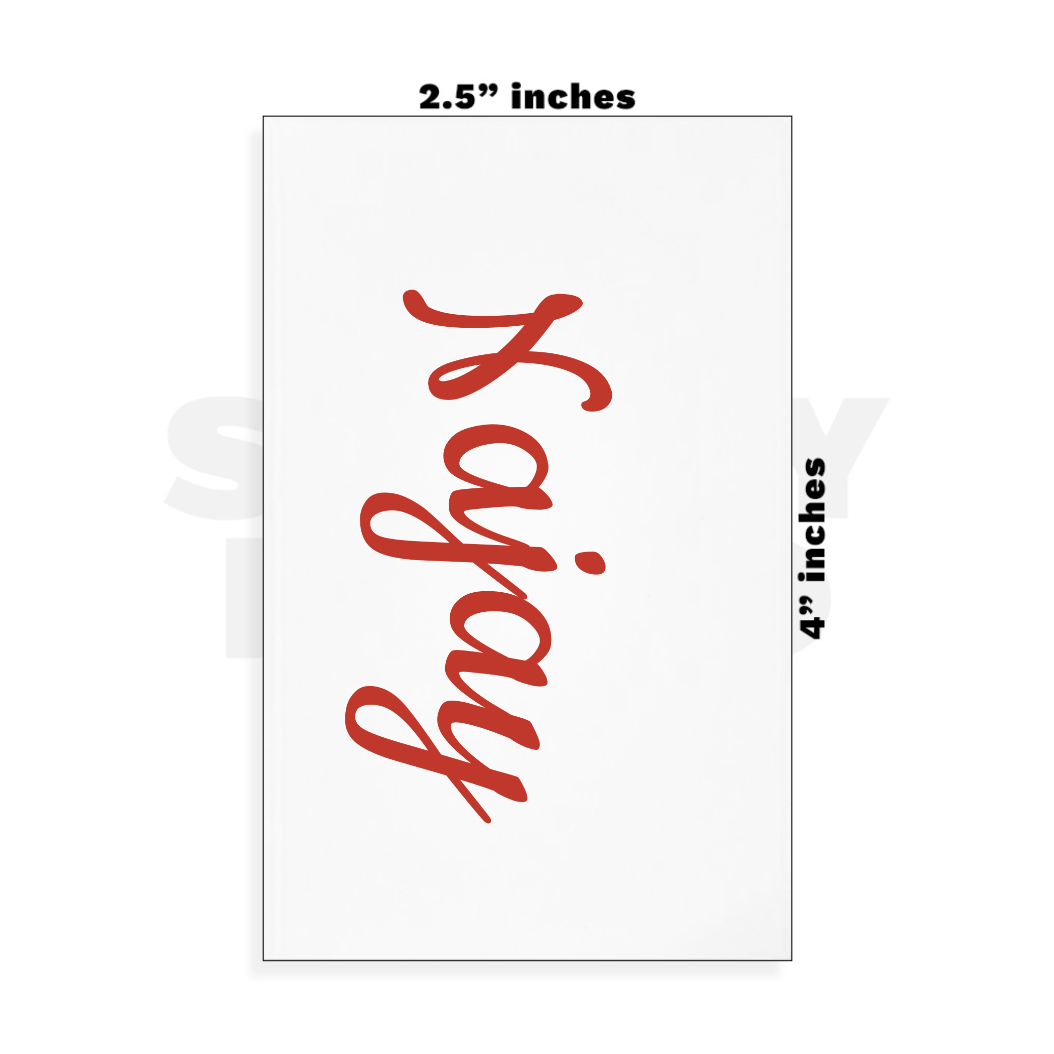 Custom Small - 2.5in x 4in